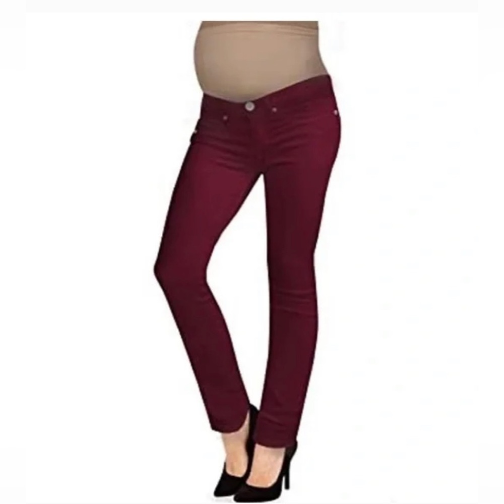Blue Indigo Maternity jeans red